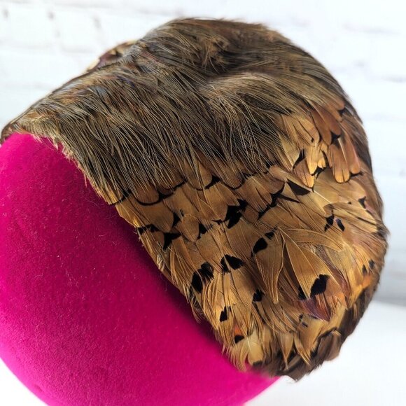 Vintage Linda Farrell Pheasant Fascinator Headband Hat main image 16